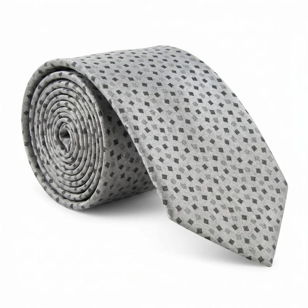 Emporio Armani Gray Silk Square Tie